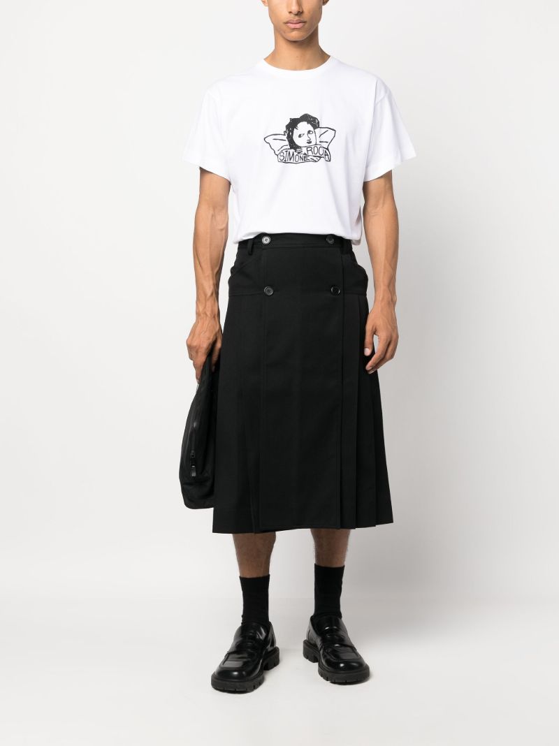 White Graphic-print Cotton T-shirt