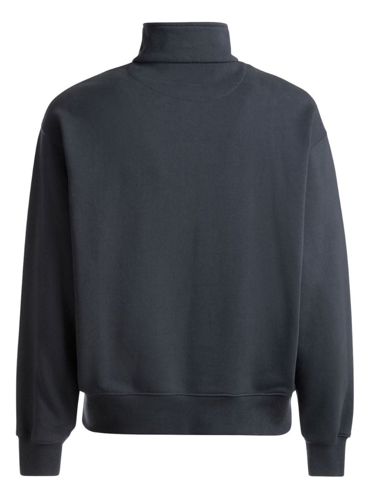 Blue Train-print Cotton Sweatshirt