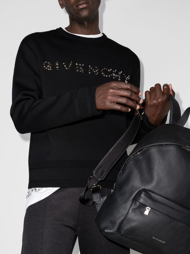 Studded Logo Wool Sweater