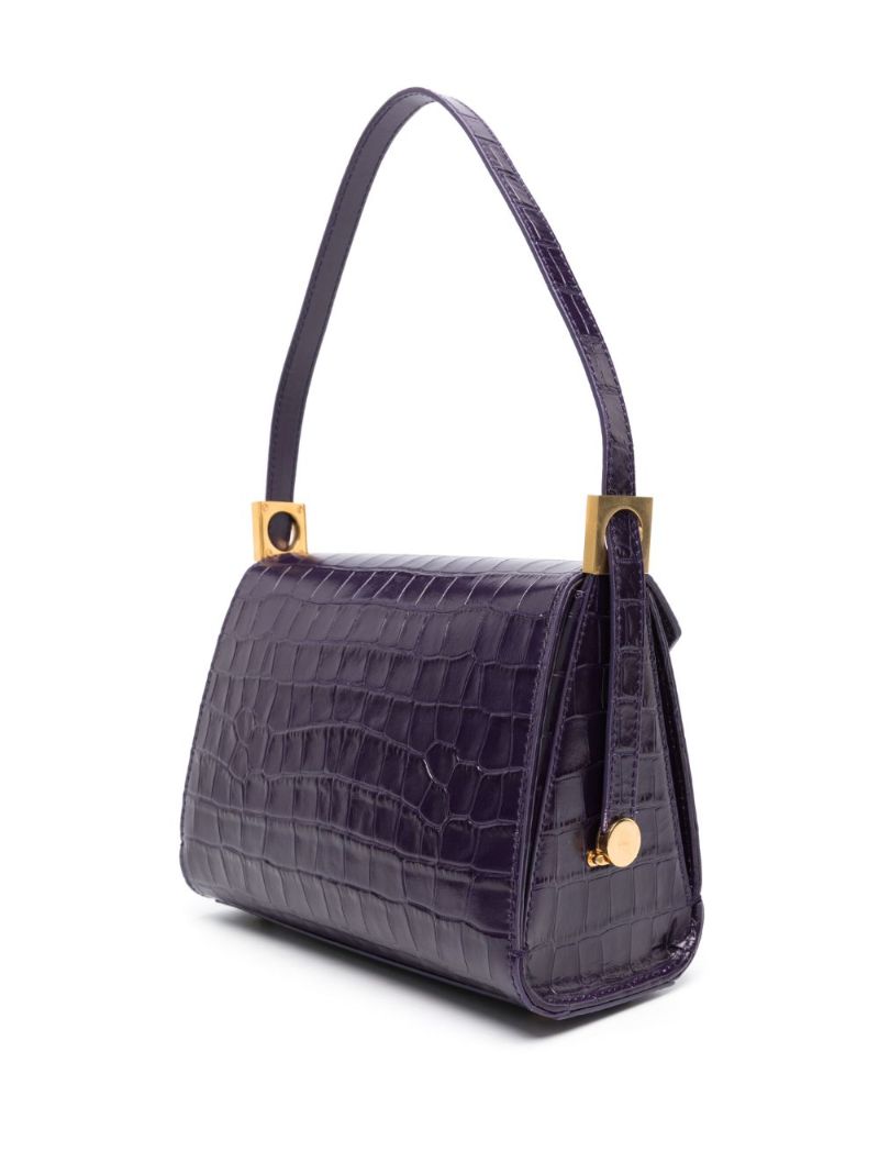 Purple Emblem Top Handle Bag