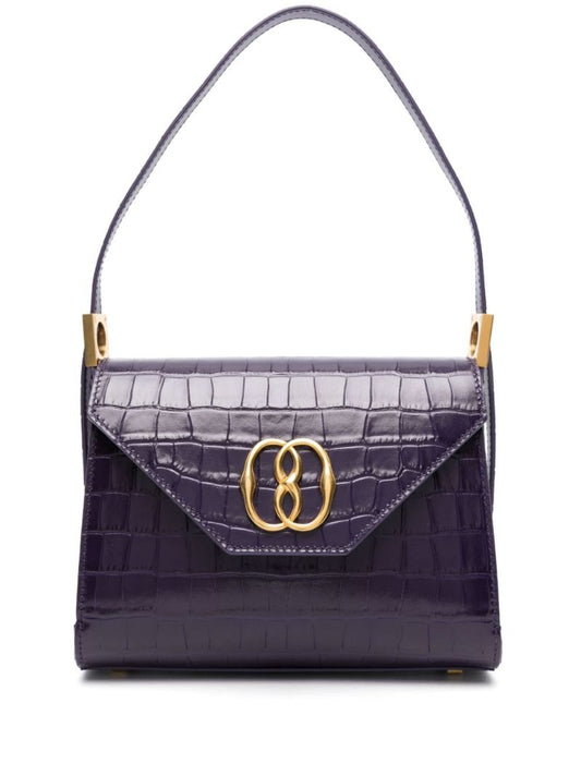 Purple Emblem Top Handle Bag