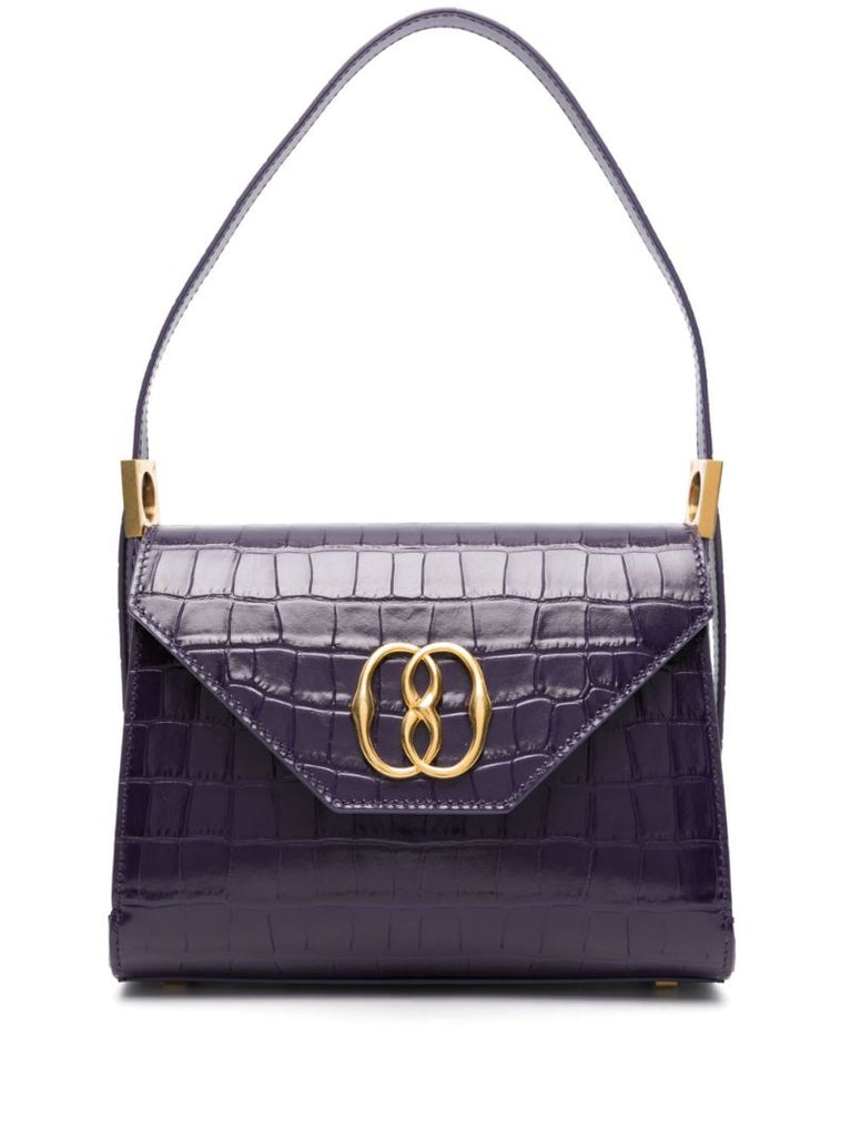 Purple Emblem Top Handle Bag