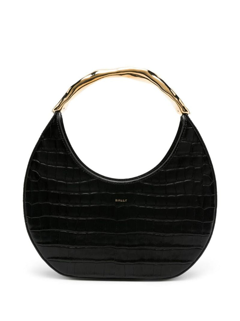 Baroque Crocodile-embossed Leather Tote Bag