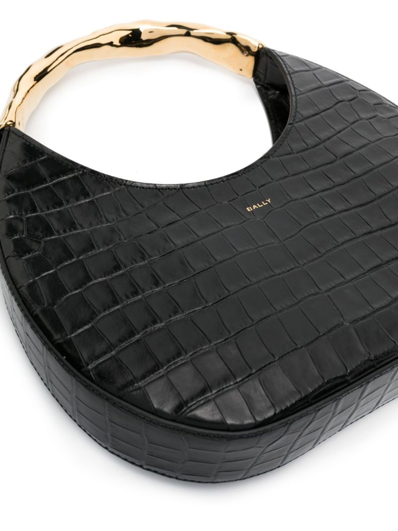 Baroque Crocodile-embossed Leather Tote Bag