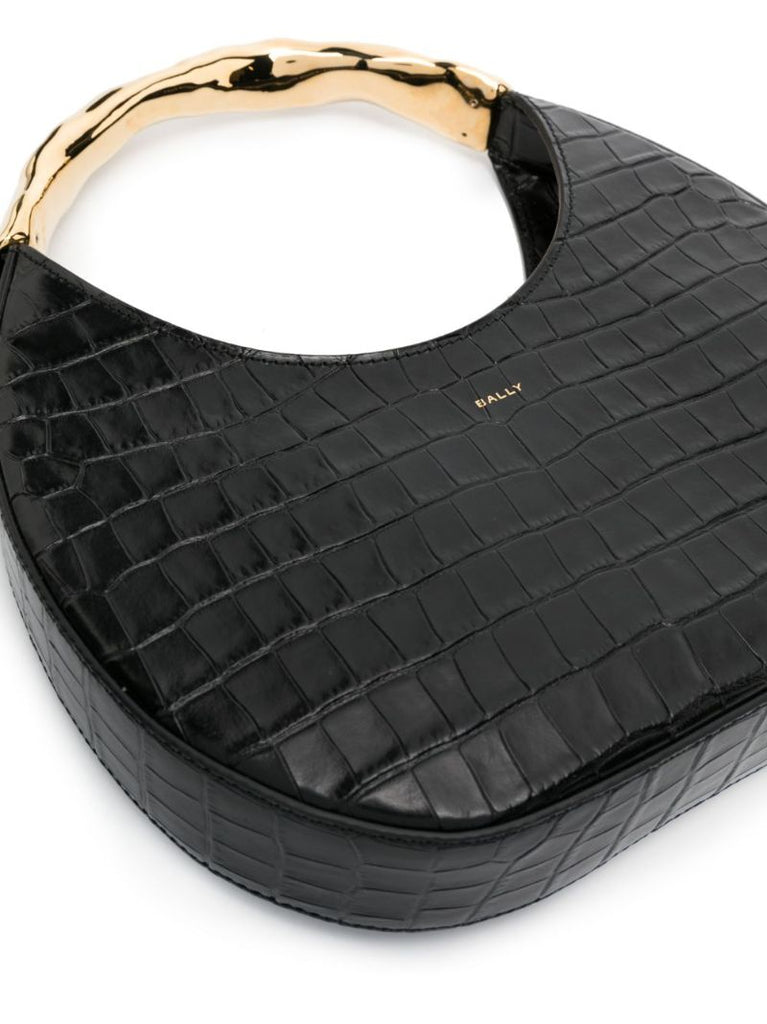 Baroque Crocodile-embossed Leather Tote Bag