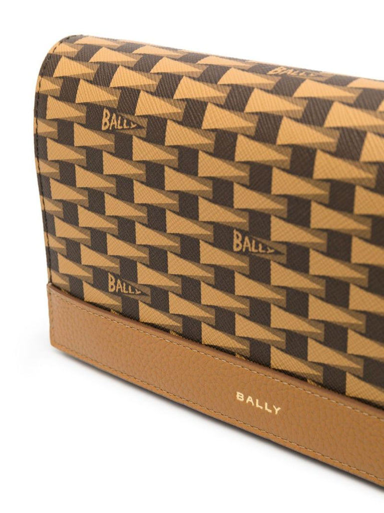 Brown Logo Print Crossbody Bag