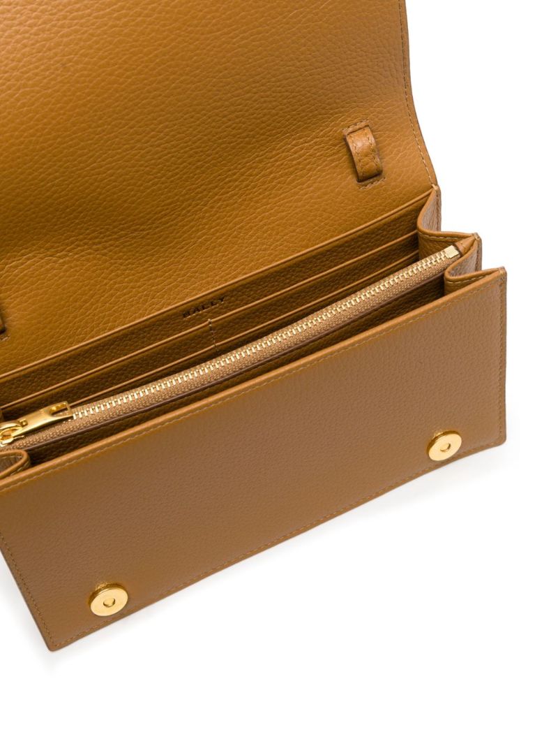 Brown Logo Print Crossbody Bag