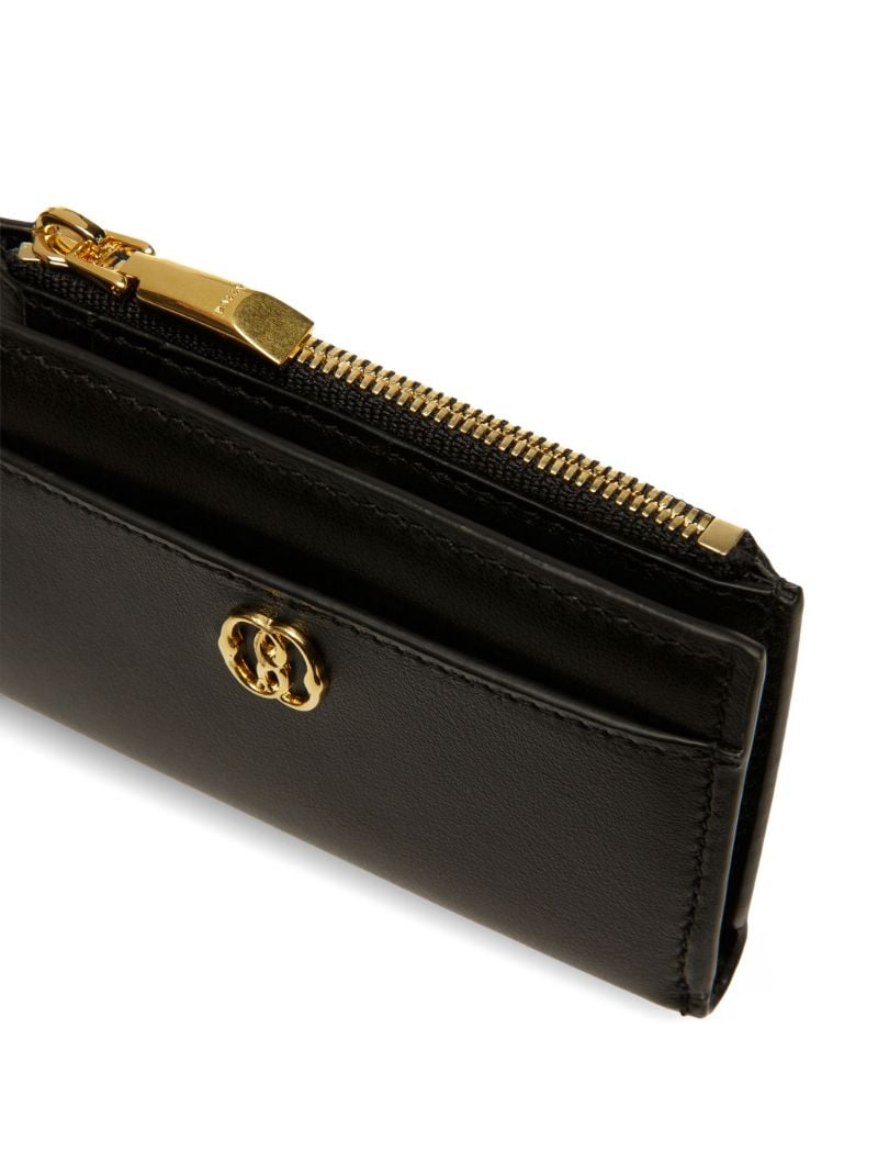 Black Emblem-plaque Leather Wallet
