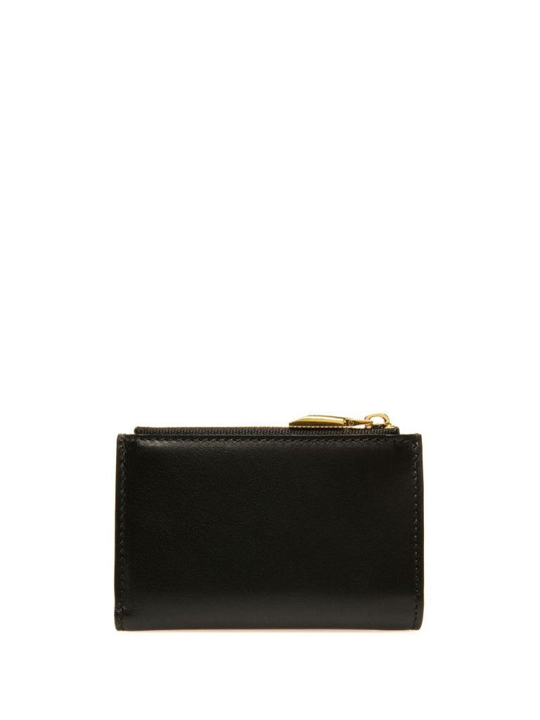 Black Emblem-plaque Leather Wallet