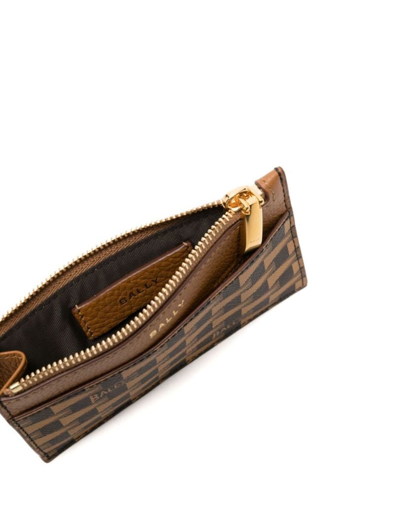Brown Logo Print Purse