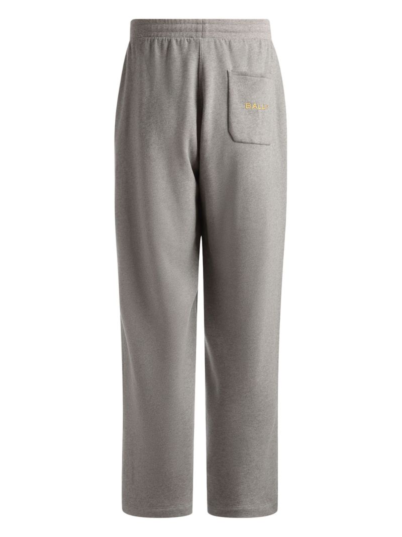 Grey Logo-embroidered Cotton Track Pants