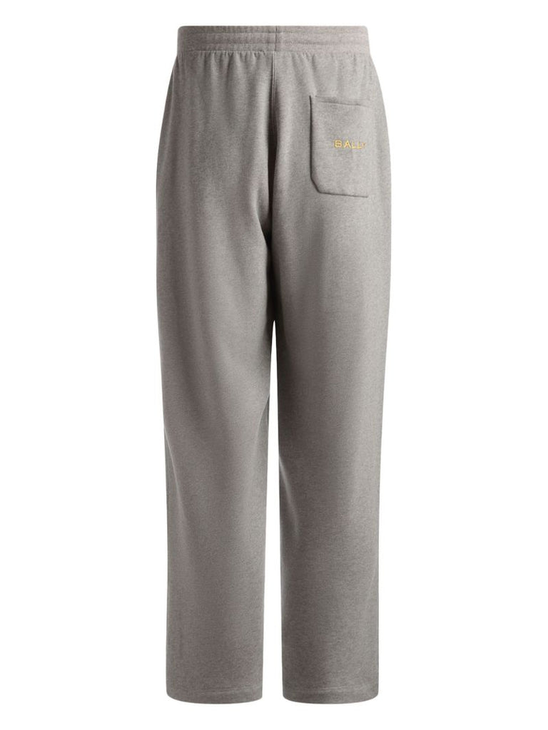 Grey Logo-embroidered Cotton Track Pants
