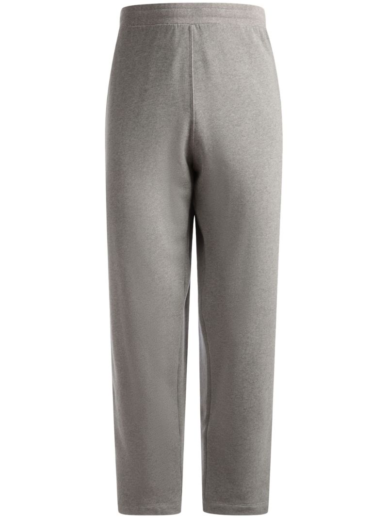 Grey Logo-embroidered Cotton Track Pants