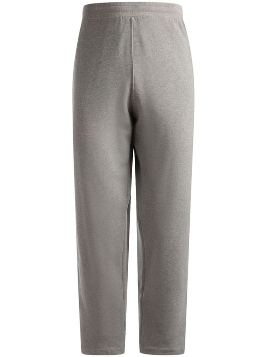 Grey Logo-embroidered Cotton Track Pants