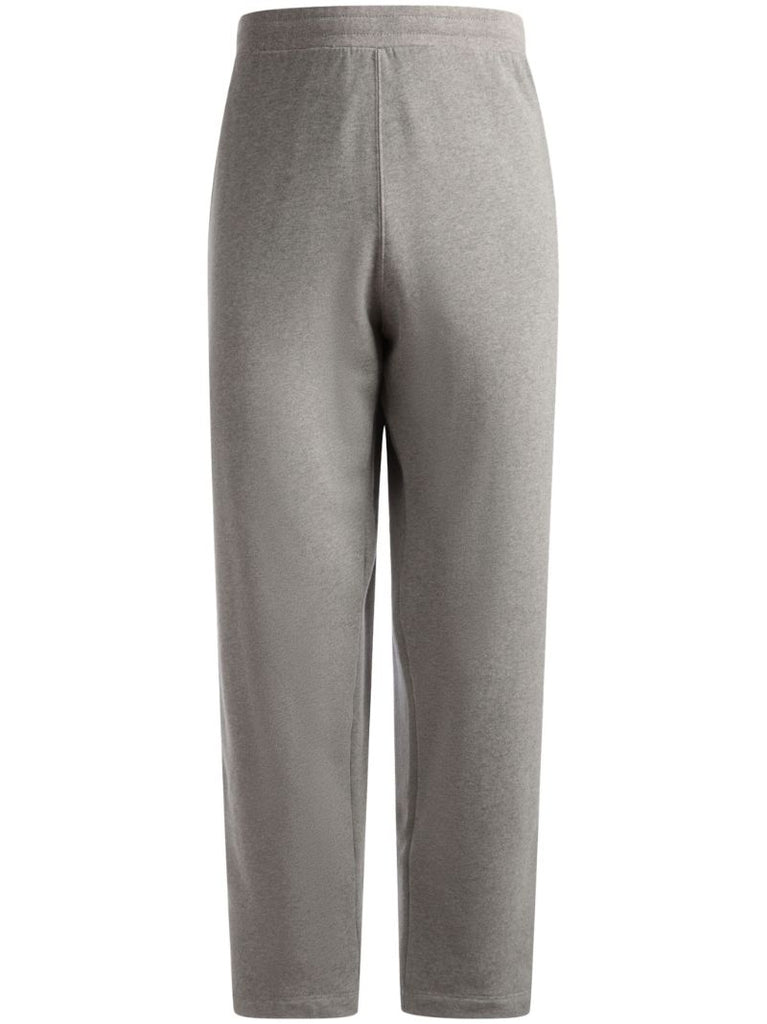 Grey Logo-embroidered Cotton Track Pants