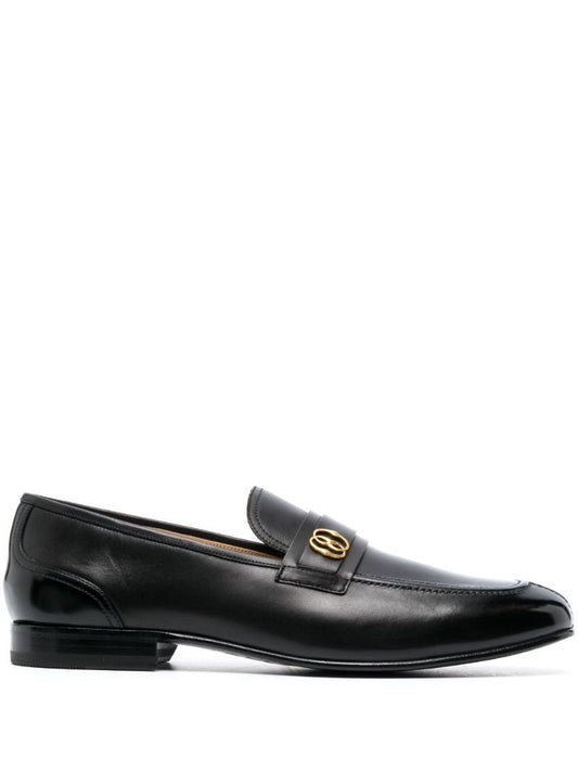 Black Sadei Leather Loafers