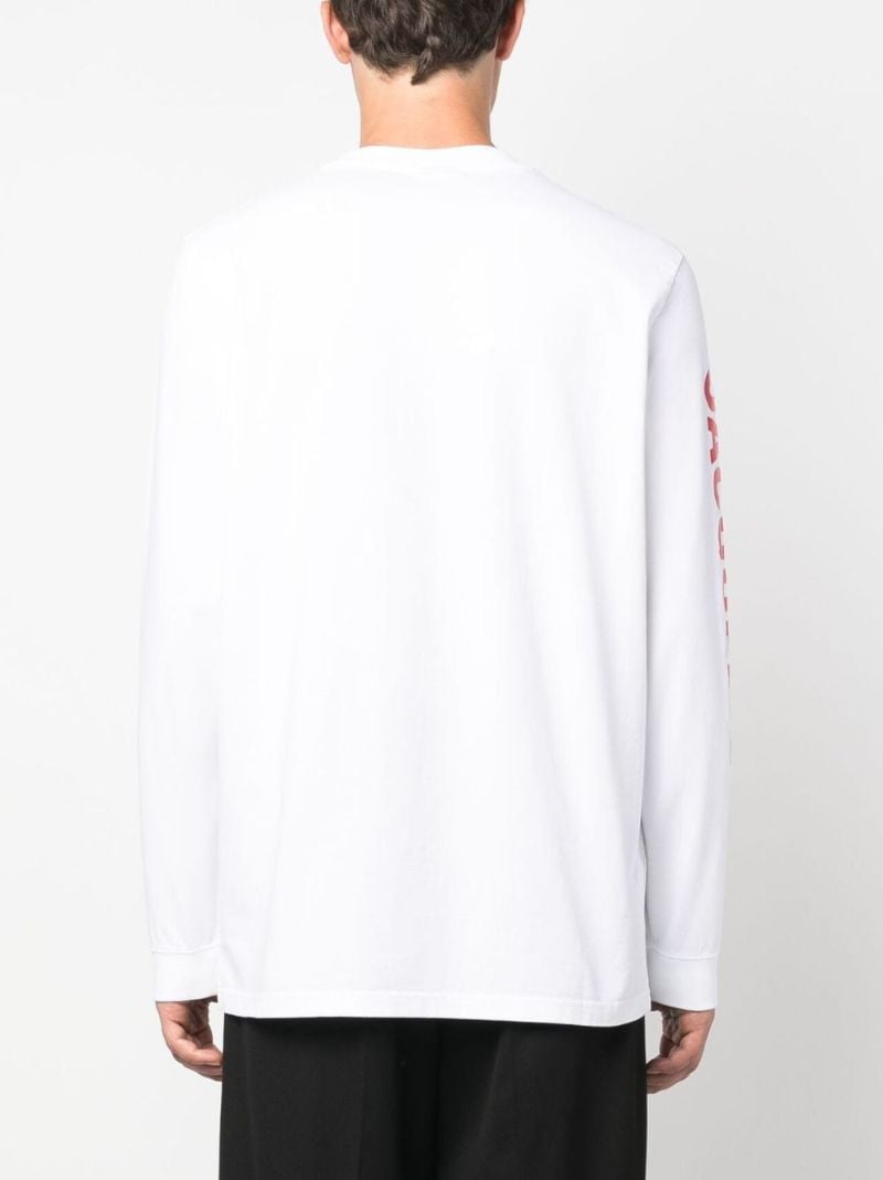 White Ciceri Rose-print Cotton Sweatshirt