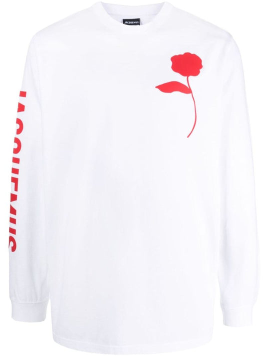 White Ciceri Rose-print Cotton Sweatshirt