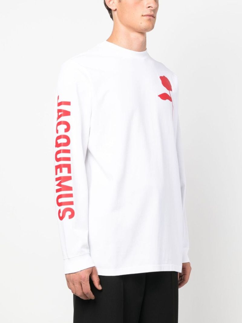 White Ciceri Rose-print Cotton Sweatshirt