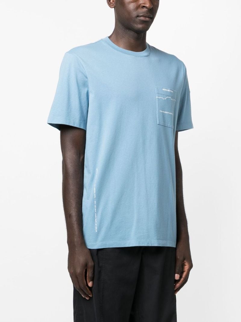 X Fragment Blue Slogan Print Cotton T-shirt