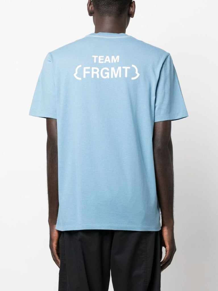 X Fragment Blue Slogan Print Cotton T-shirt