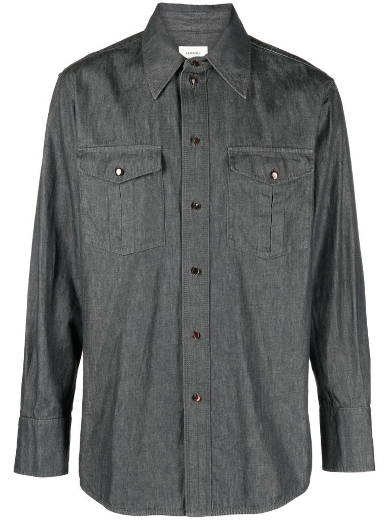 Grey Western Cotton Shirt