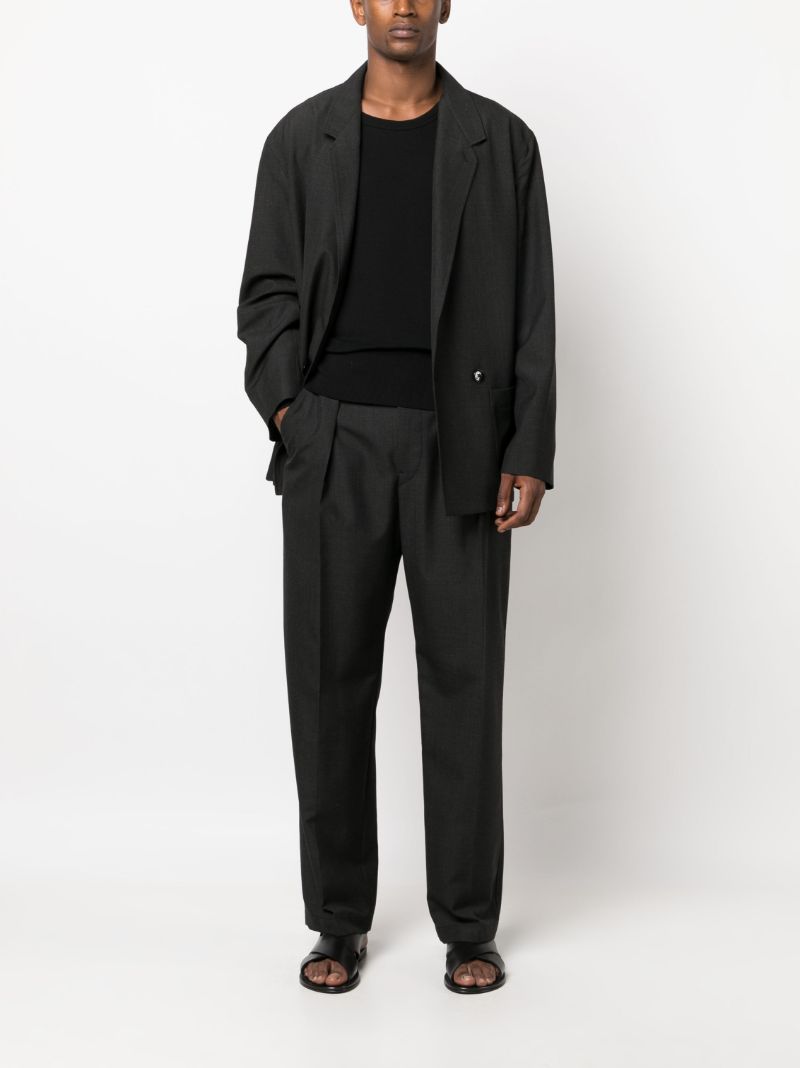 Black Seamless Wool Sweater