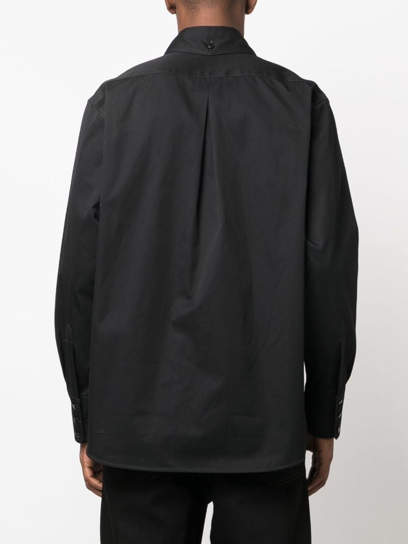 Black Cotton Western Shirt