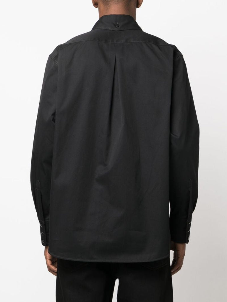 Black Cotton Western Shirt
