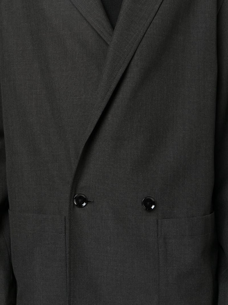 Grey Double-breasted Blazer