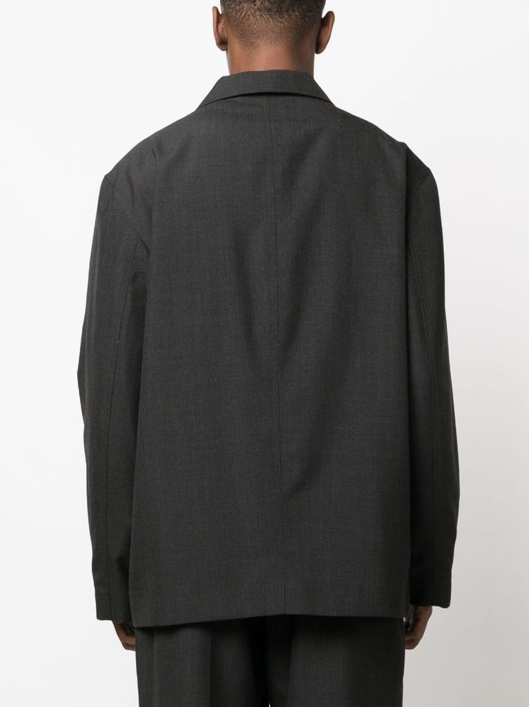 Grey Double-breasted Blazer