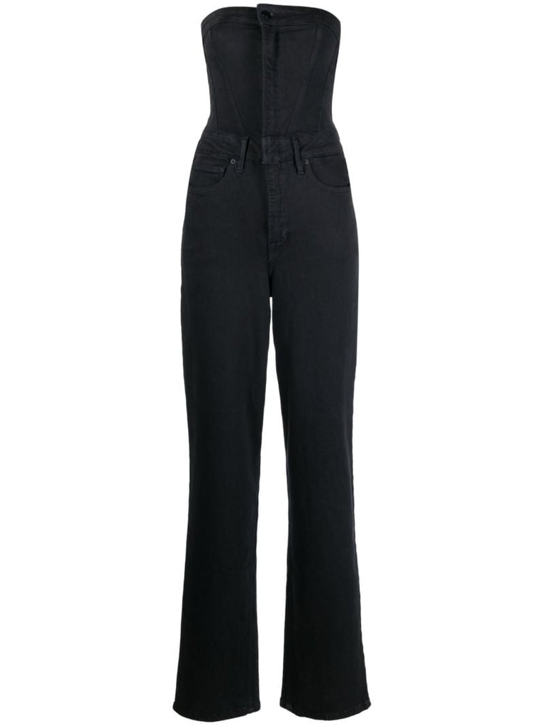 Black Fit for Success Denim Jumpsuit