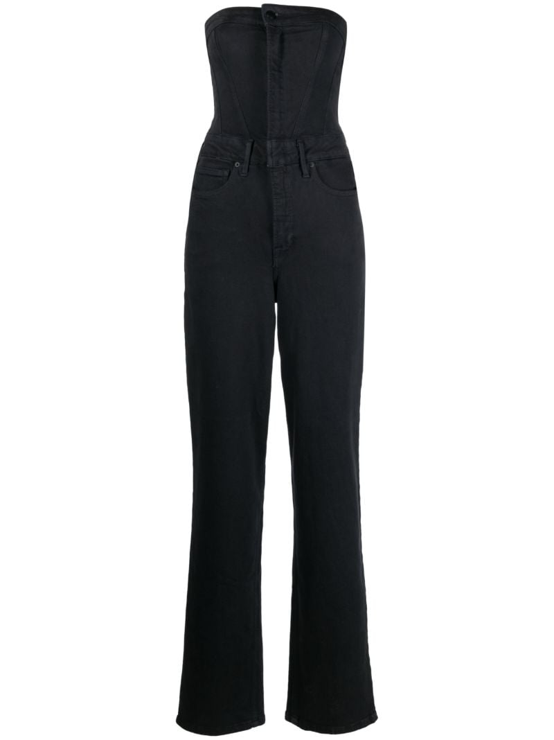 Black Fit for Success Denim Jumpsuit
