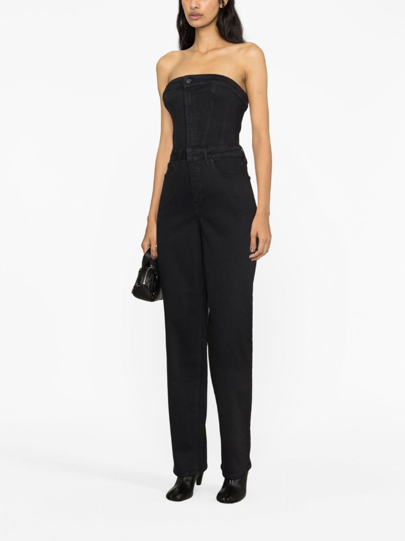 Black Fit for Success Denim Jumpsuit