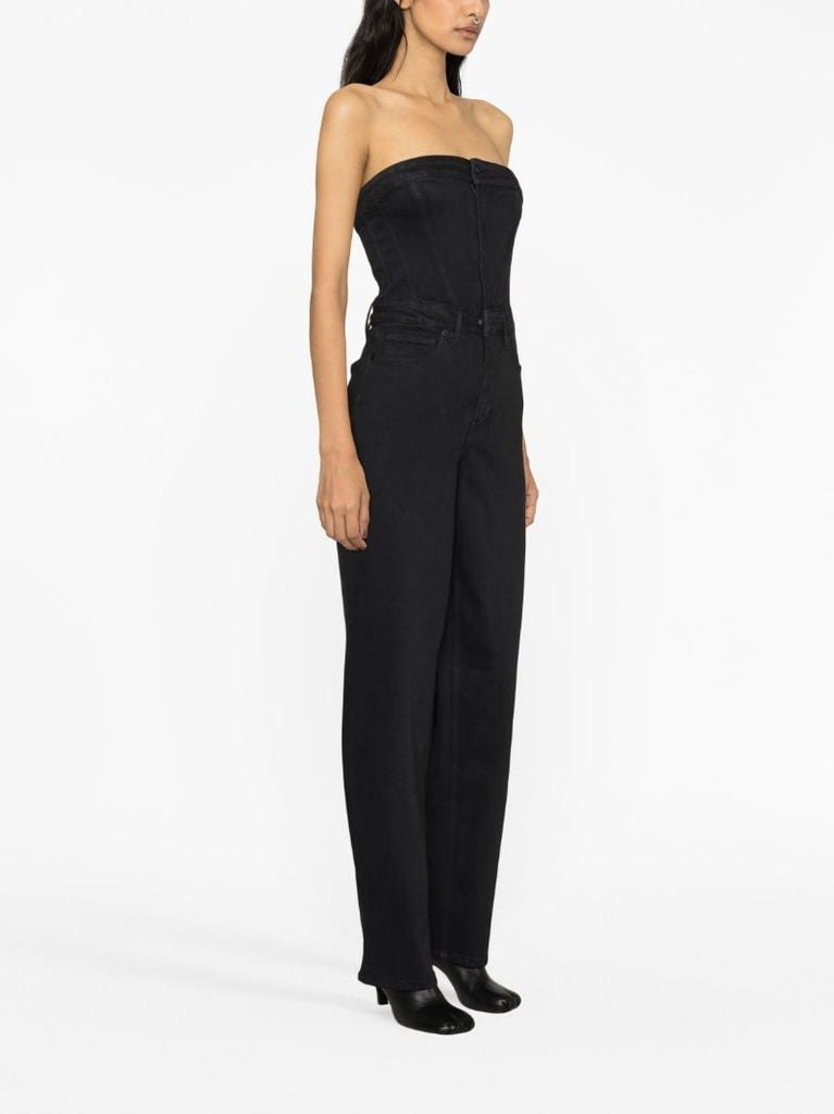 Black Fit for Success Denim Jumpsuit