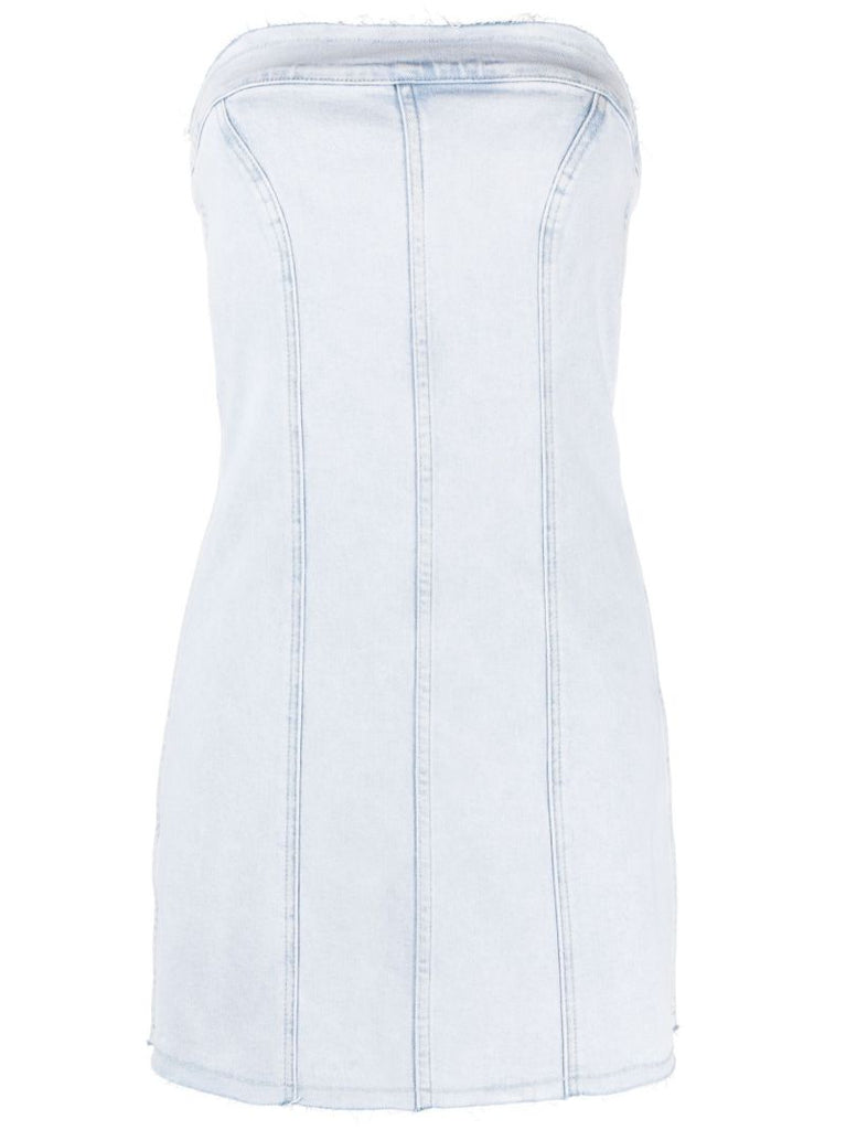 Blue Light Compression Denim Mini Dress