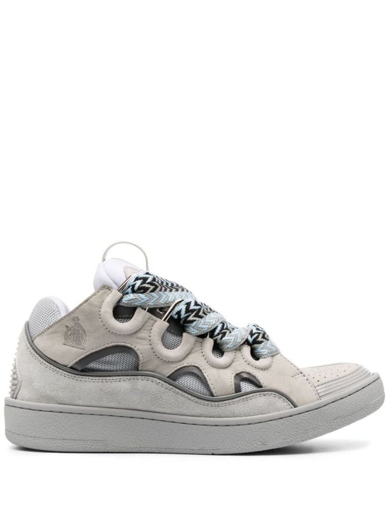 Grey Curb Panelled Sneakers