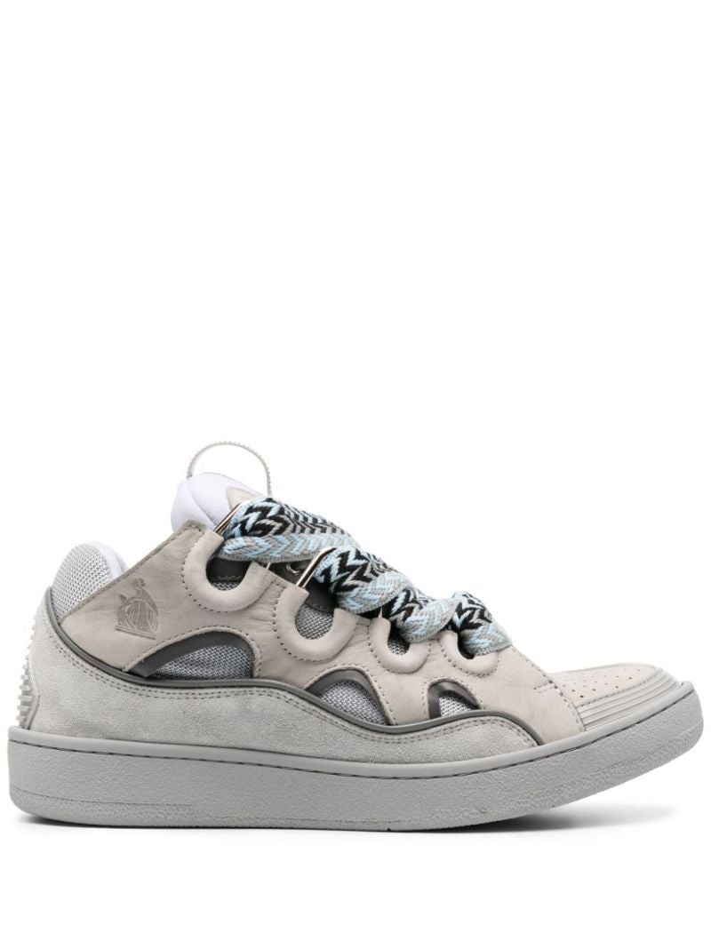 Grey Curb Panelled Sneakers