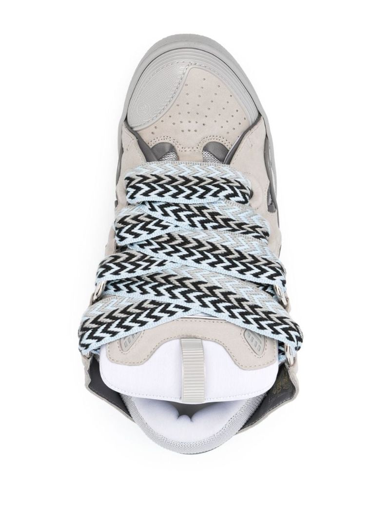 Grey Curb Panelled Sneakers