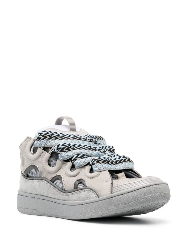 Grey Curb Panelled Sneakers