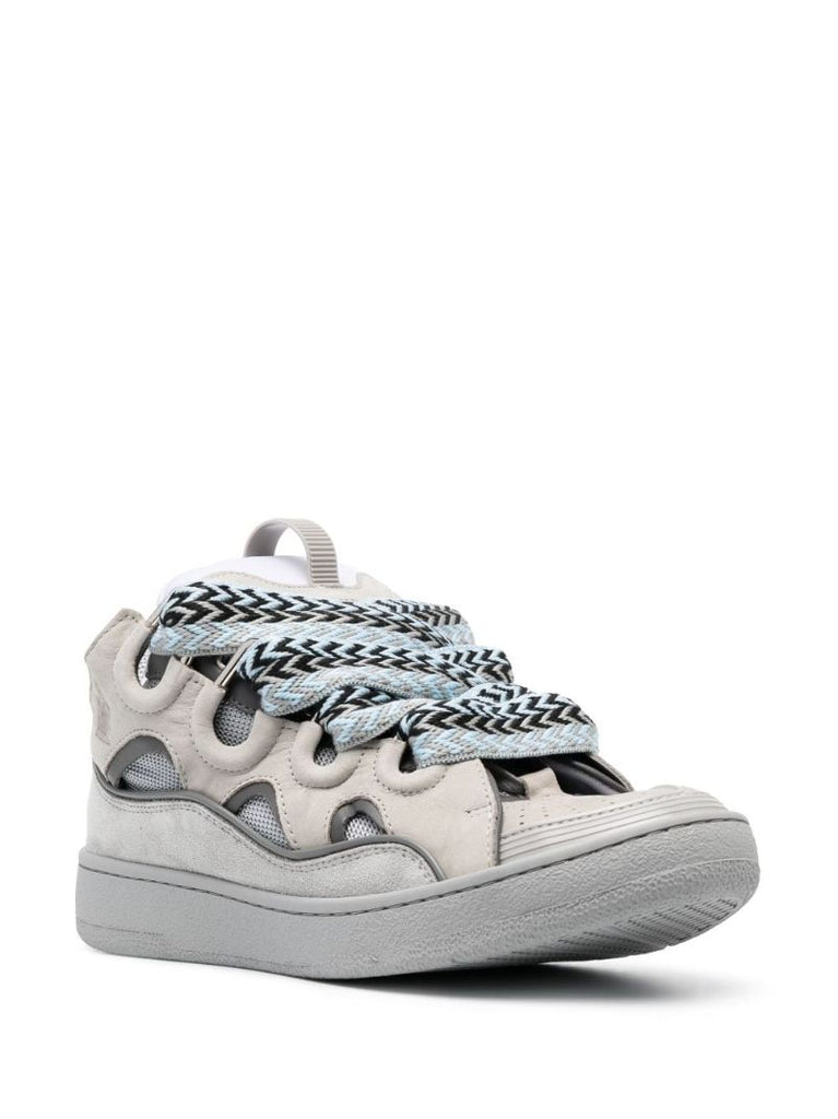 Grey Curb Panelled Sneakers