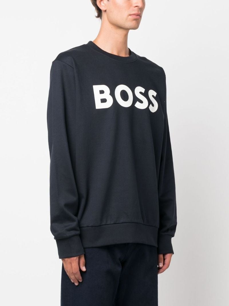 Blue Logo-print Cotton Sweatshirt