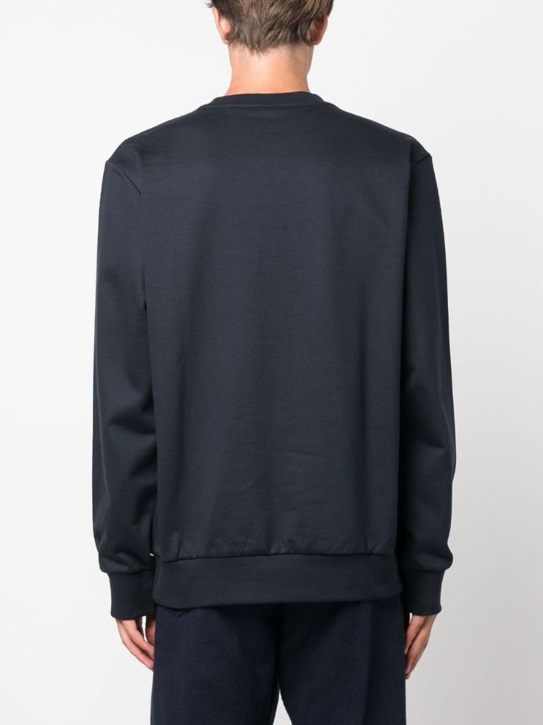 Blue Logo-print Cotton Sweatshirt