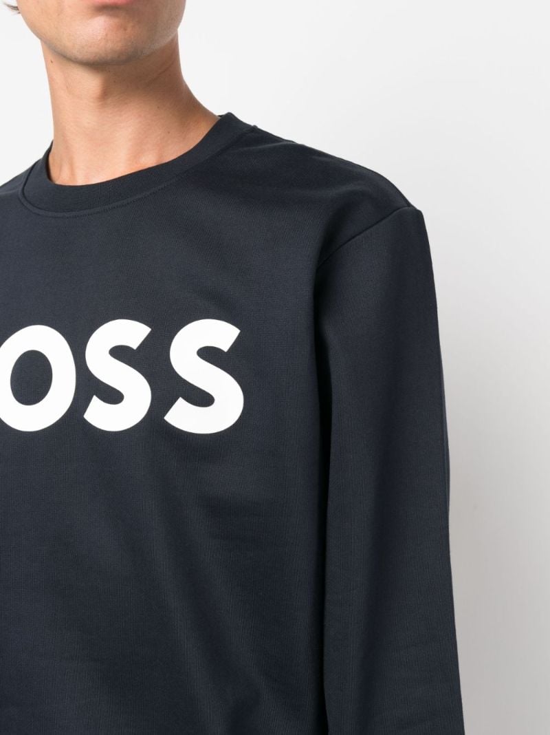 Blue Logo-print Cotton Sweatshirt