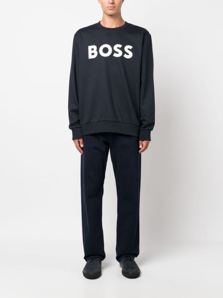 Blue Logo-print Cotton Sweatshirt