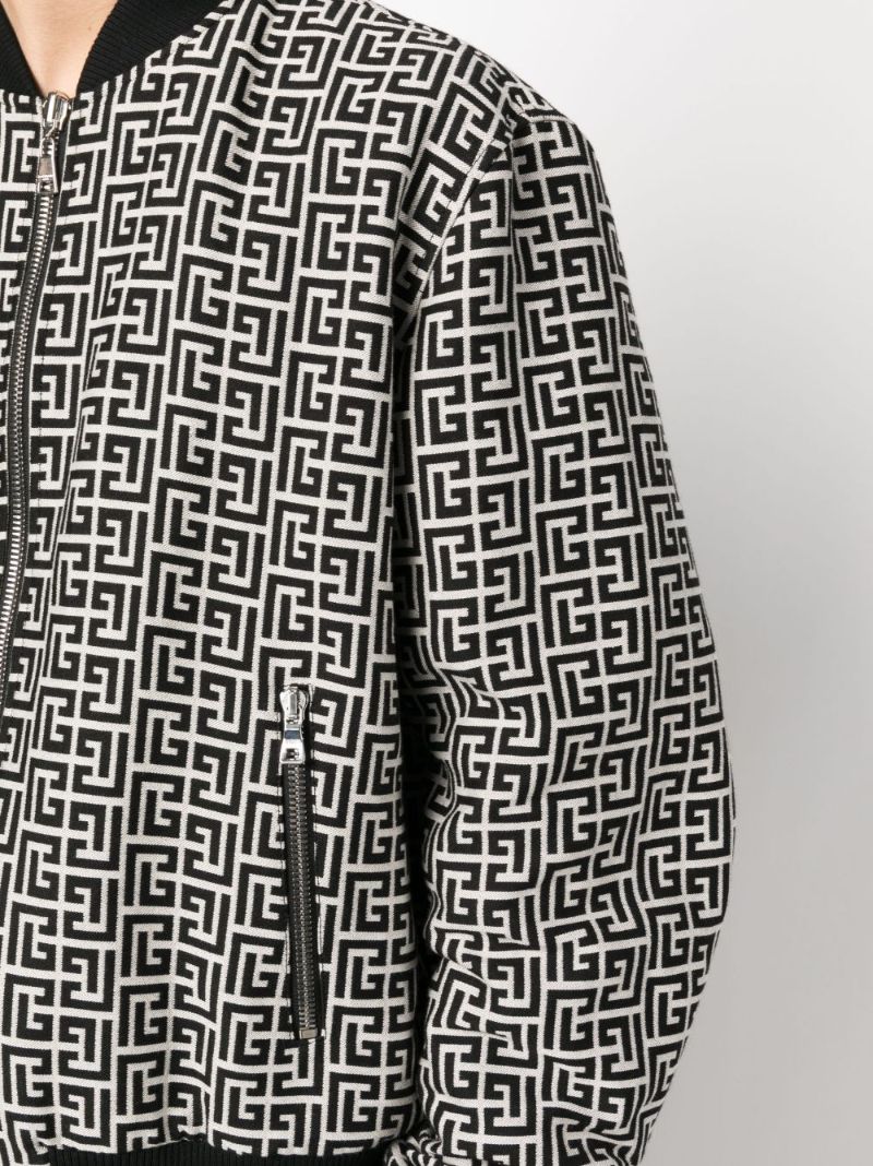 Black Monogram Reversible Bomber Jacket