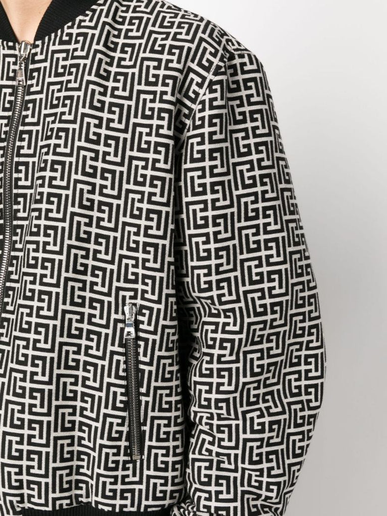 Black Monogram Reversible Bomber Jacket