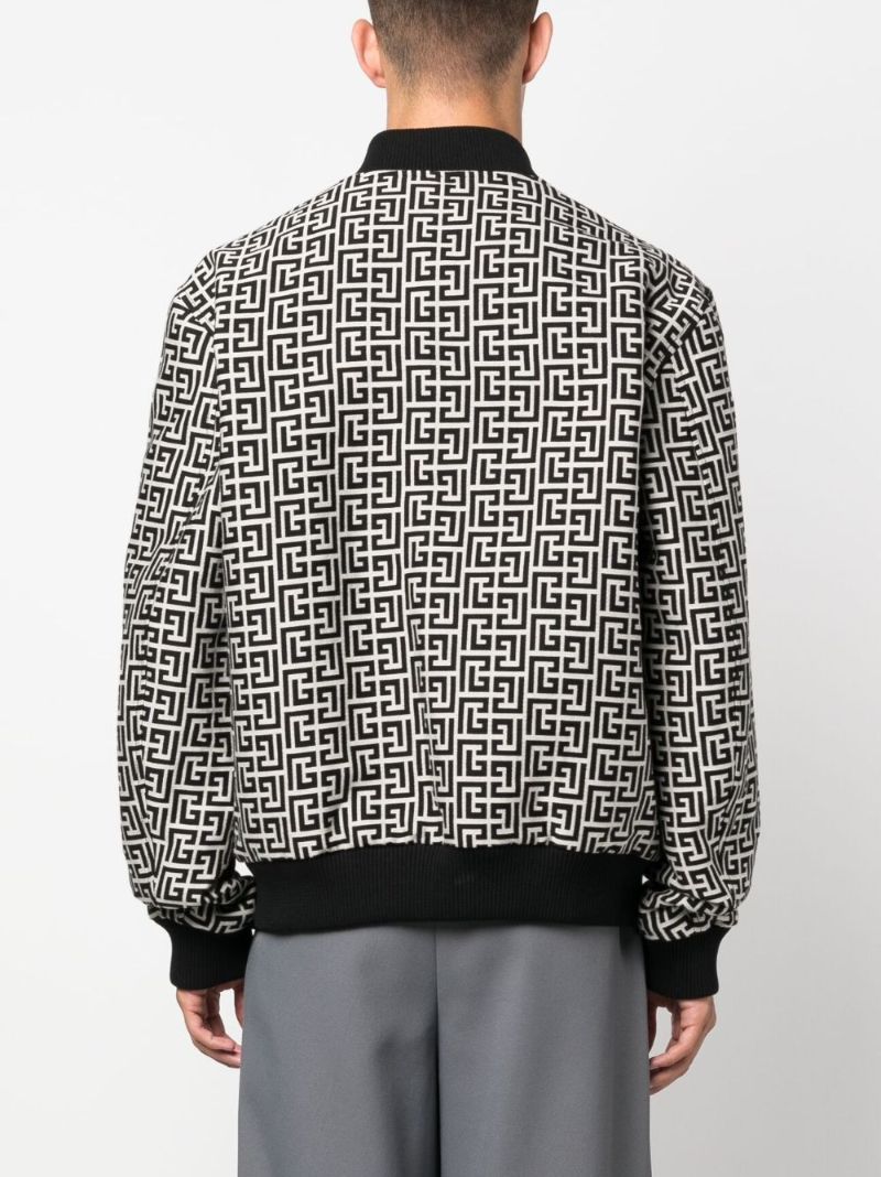 Black Monogram Reversible Bomber Jacket