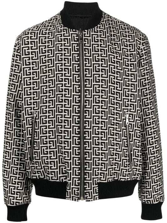 Black Monogram Reversible Bomber Jacket