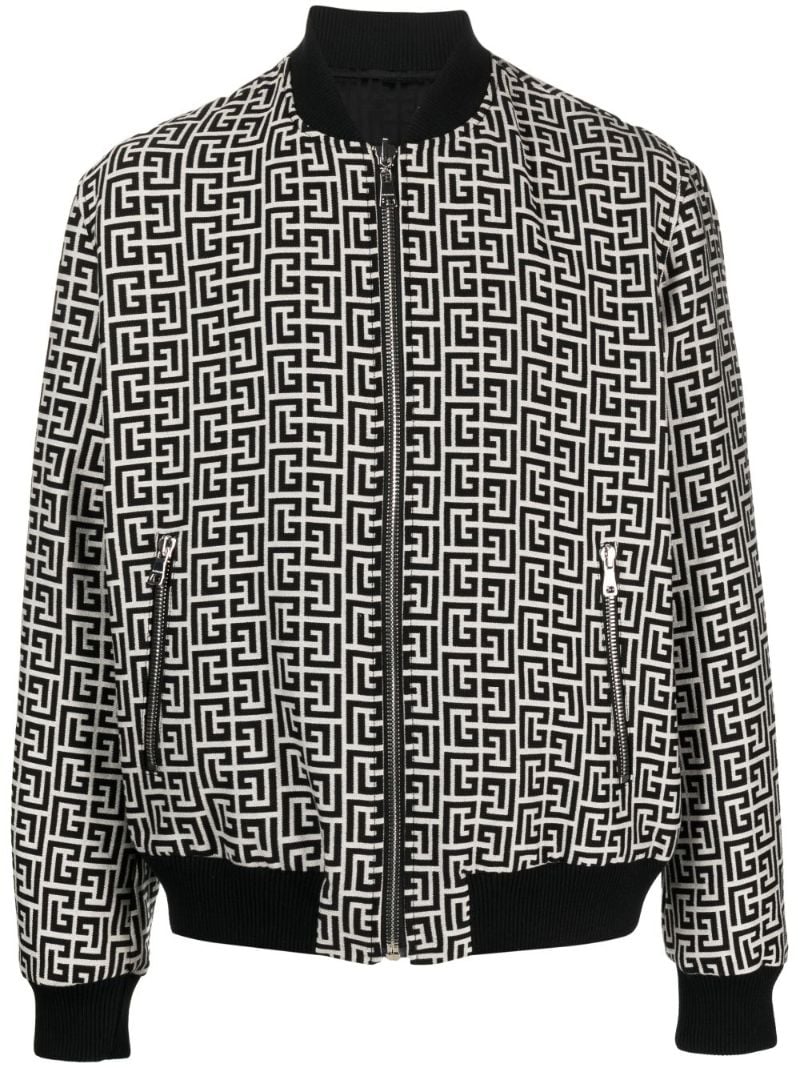 Black Monogram Reversible Bomber Jacket